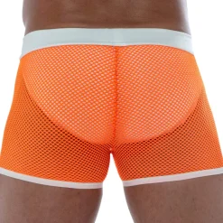 TOF Paris Shorts-Short Neon Mesh Orange Fluo