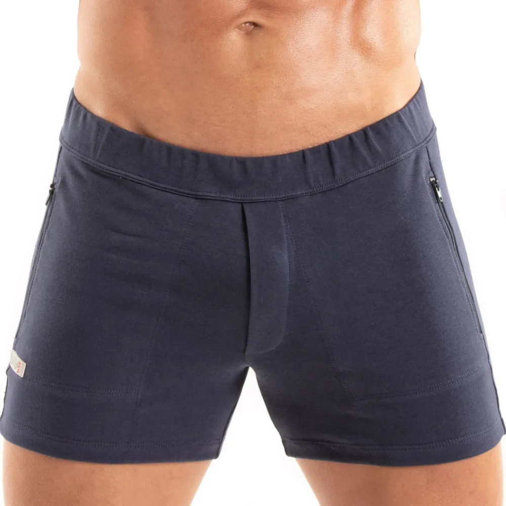 TOF Paris Shorts-Short Paris Zippé Bleu Marine