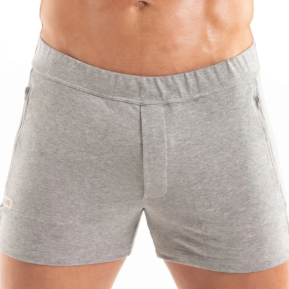 TOF Paris Shorts-Short Paris Zippé Gris Chiné