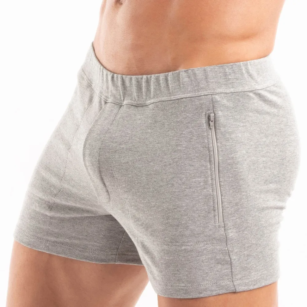 TOF Paris Shorts-Short Paris Zippé Gris Chiné