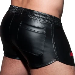 AD Fetish Tenues Sexy|Shorts-Short Rocky Double Stripe Noir - Rouge