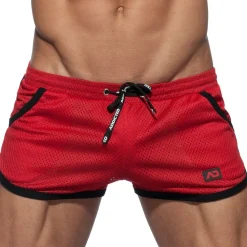 Addicted Shorts-Short Rocky Mesh Rouge