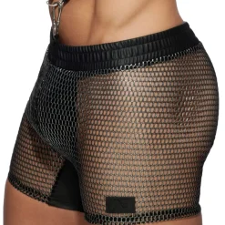 Addicted Tenues Sexy|Shorts-Short Sport C-Through Mesh Noir