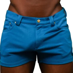 Andrew Christian Shorts-Short Summer Stretch Skinny Bleu Paon
