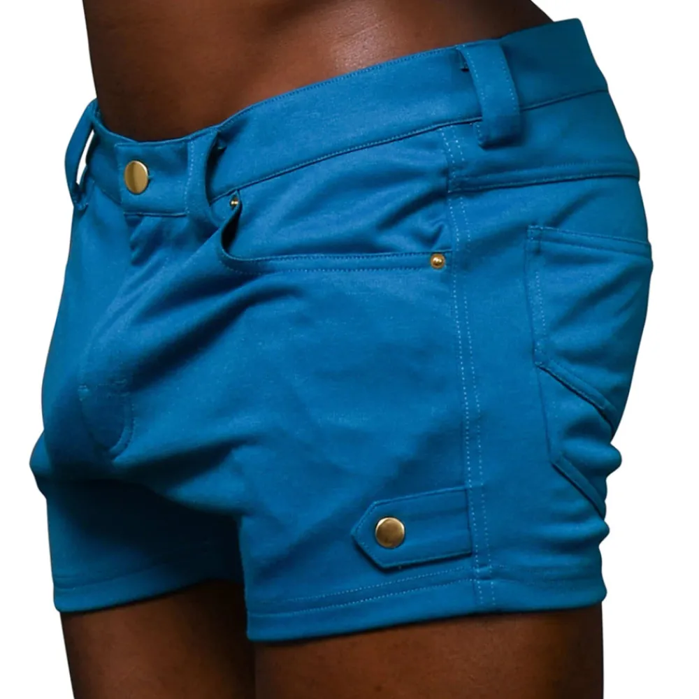 Andrew Christian Shorts-Short Summer Stretch Skinny Bleu Paon