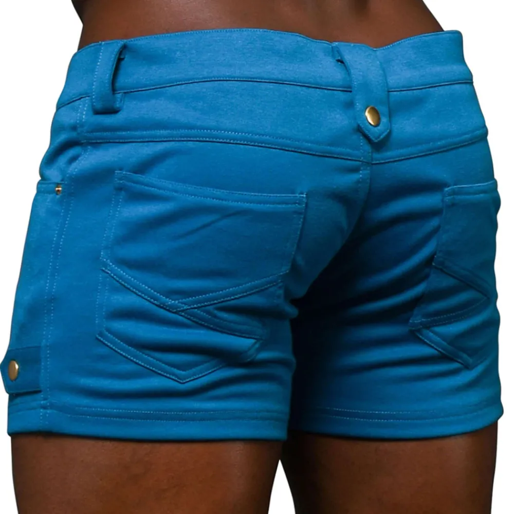 Andrew Christian Shorts-Short Summer Stretch Skinny Bleu Paon