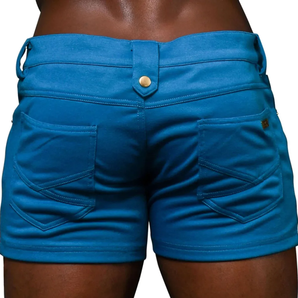 Andrew Christian Shorts-Short Summer Stretch Skinny Bleu Paon
