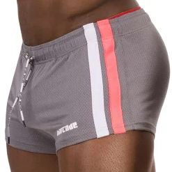 Barcode Shorts-Short Timur Gris