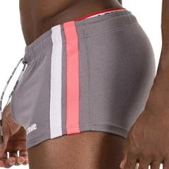 Barcode Shorts-Short Timur Gris