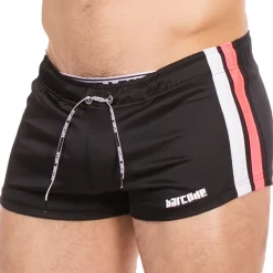 Barcode Shorts-Short Timur Noir