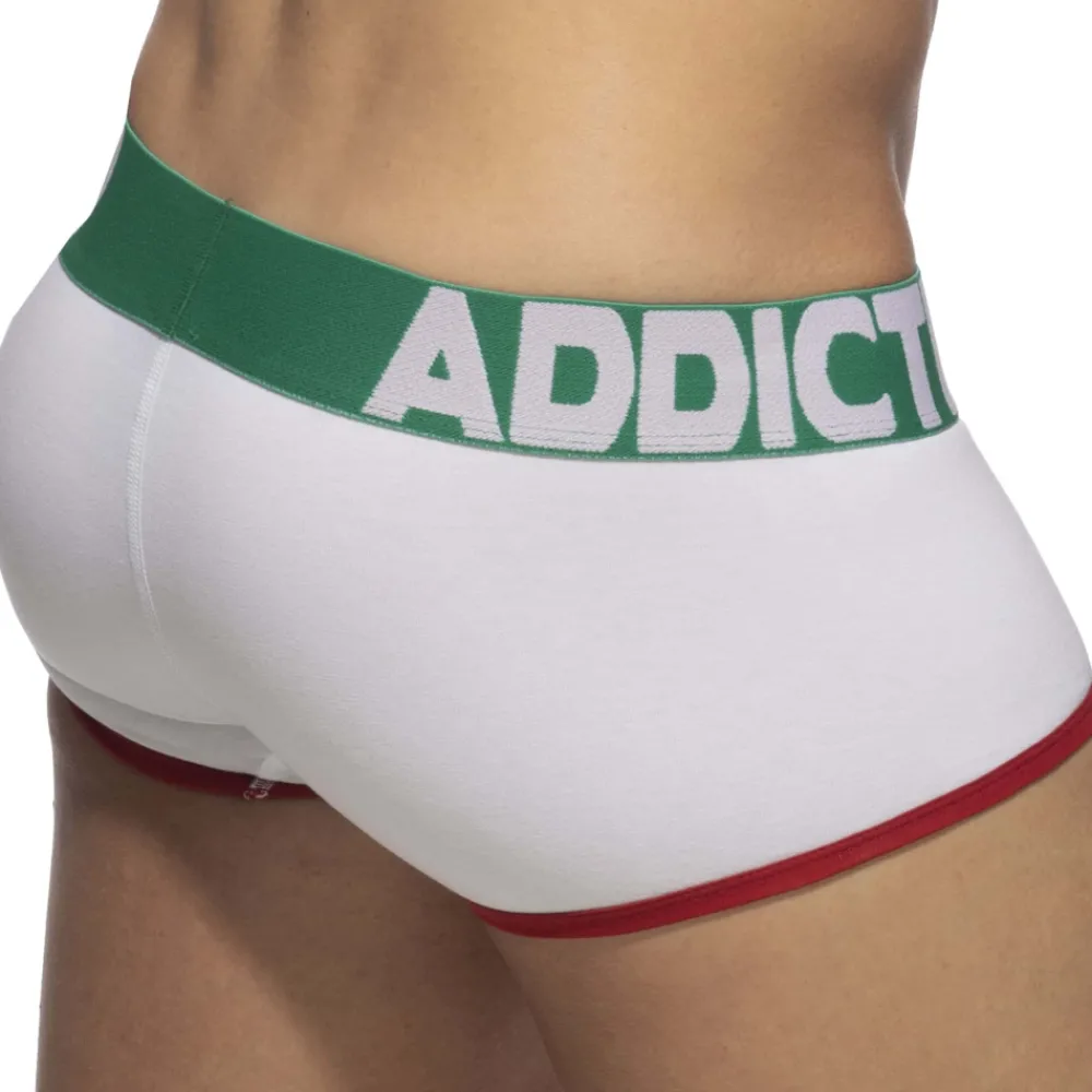 Addicted Shortys|Boxers-Shorty Basic Colors AD Coton Blanc - Vert