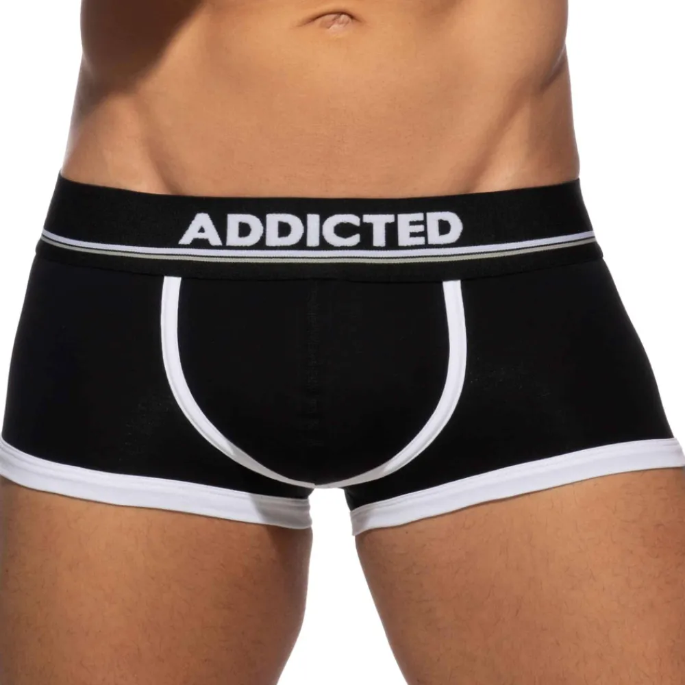 Addicted Shortys|Boxers-Shorty Basic Colors Coton Noir - Blanc