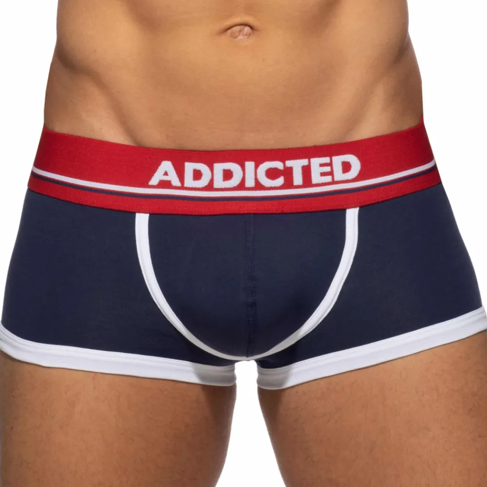 Addicted Shortys|Boxers-Shorty Basic Colors Coton Bleu Marine - Rouge