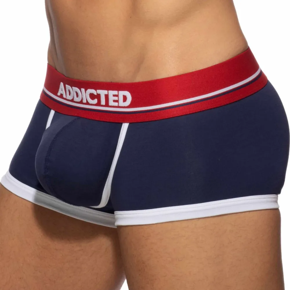 Addicted Shortys|Boxers-Shorty Basic Colors Coton Bleu Marine - Rouge