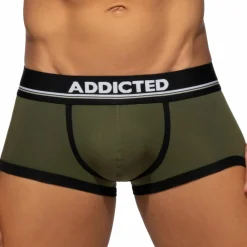 Addicted Shortys|Boxers-Shorty Basic Colors Coton Vert Kaki