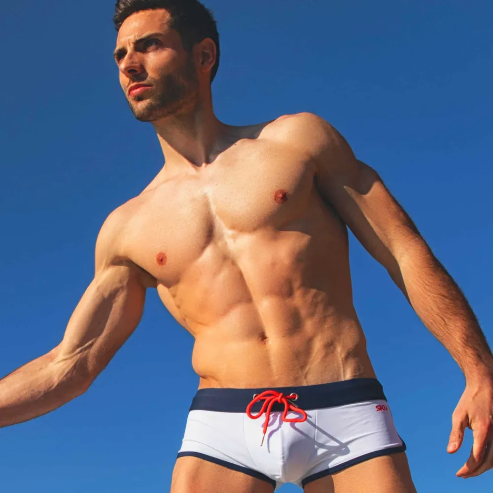 SKU Shortys De Bain|Boxers De Bain-Shorty de Bain Blanc