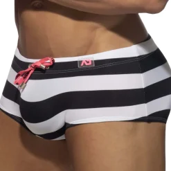 Addicted Shortys De Bain|Boxers De Bain-Shorty de Bain Sailor Noir - Blanc