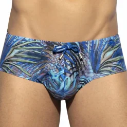 ES Collection Maillots De Bain Push Up|Shortys De Bain-Shorty de Bain Tropical Glitter Bleu Marine