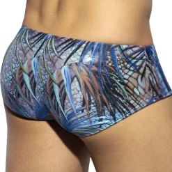ES Collection Maillots De Bain Push Up|Shortys De Bain-Shorty de Bain Tropical Glitter Bleu Marine