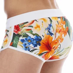 SKU Shortys De Bain|Boxers De Bain-Shorty de Bain Tropical Summer Blanc