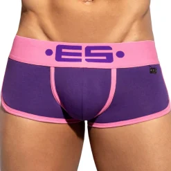 ES Collection Shortys|Boxers-Shorty Double Side Coton Violet - Rose