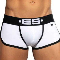 ES Collection Shortys|Boxers-Shorty Double Side Coton Blanc - Noir
