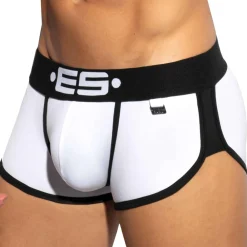 ES Collection Shortys|Boxers-Shorty Double Side Coton Blanc - Noir