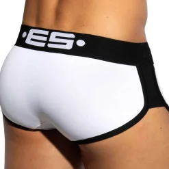 ES Collection Shortys|Boxers-Shorty Double Side Coton Blanc - Noir