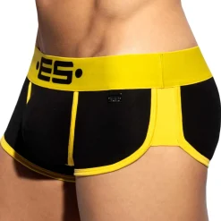 ES Collection Shortys|Boxers-Shorty Double Side Coton Noir - Jaune