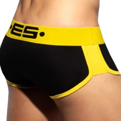 ES Collection Shortys|Boxers-Shorty Double Side Coton Noir - Jaune