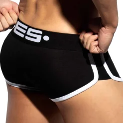 ES Collection Shortys|Boxers-Shorty Double Side Coton Noir - Blanc