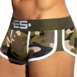 ES Collection Shortys|Boxers-Shorty Double Side Coton Camouflage - Kaki