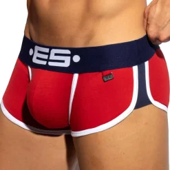 ES Collection Shortys|Boxers-Shorty Double Side Coton Rouge - Marine