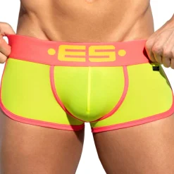ES Collection Shortys|Boxers-Shorty Double Side Microfibre Jaune Fluo