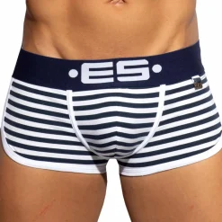 ES Collection Boxers Sexy-Shorty Empty Bottom Double Side Coton Marinière