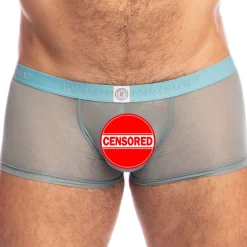 L'Homme invisible Boxers Sexy|Poche Ergonomique-Shorty Hipster Push-Up Ocean Mist Bleu Gris