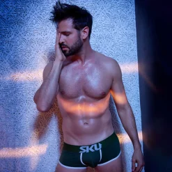 SKU Shortys|Boxers-Shorty Logo Coton Noir