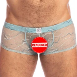 L'Homme invisible Poche Ergonomique|Sous-Vêtements Push Up-Shorty Push-Up Aqua Turquoise