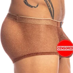 L'Homme invisible Boxers Sexy|Poche Ergonomique-Shorty Push-Up Fire & Gold Cuivre
