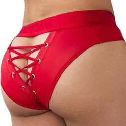 CandyMan Slips Sexy-Slip à Lacets Rouge