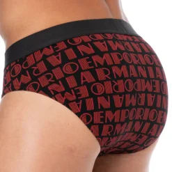 Emporio Armani Slips-Slip All Over Logo Rhubarbe