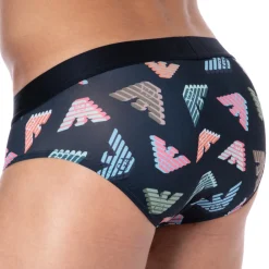 Emporio Armani Slips-Slip All Over Microfiber Bleu Marine