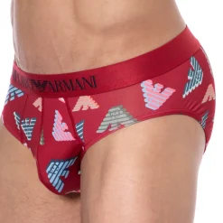 Emporio Armani Slips-Slip All Over Microfiber Rouge