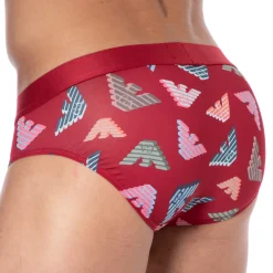 Emporio Armani Slips-Slip All Over Microfiber Rouge