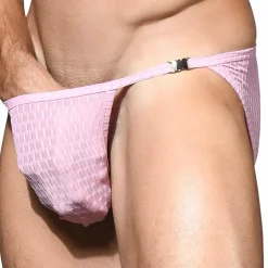 Andrew Christian Slips Sexy|Poche Ergonomique-Slip Almost Naked Buckle Rose