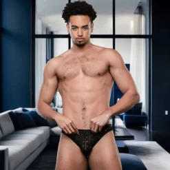 Andrew Christian Slips Sexy|Poche Ergonomique-Slip Almost Naked Orgy Mesh Noir