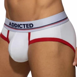 Addicted Slips-Slip Basic Colors Coton Blanc - Rouge