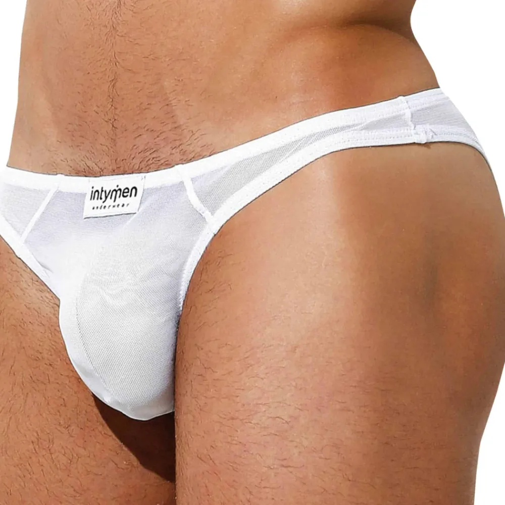 Intymen Slips Sexy-Slip Bikini Azurro Blanc