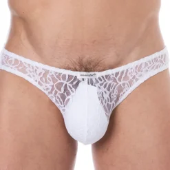 Joe Snyder Sous-Vêtements Push Up|Push Up-Slip Bikini Bulge Dentelle Blanc