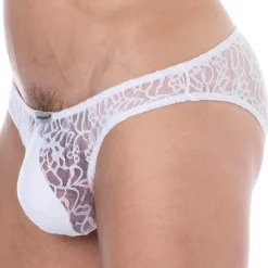 Joe Snyder Sous-Vêtements Push Up|Push Up-Slip Bikini Bulge Dentelle Blanc